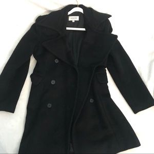 Black Thick Wool Coat